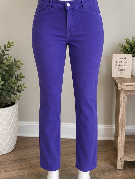 Chico's Pants - Chico's Deep Purple Ankle Slim Pants